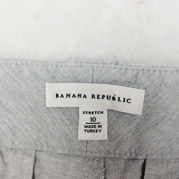 Banana Republic Stretch Gray Flat Front Business Casual Wide Leg Trousers P317 - Picture 7 of 9